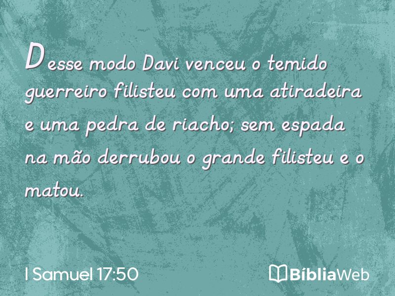 I Samuel 17:50 em imagem para compartilhar