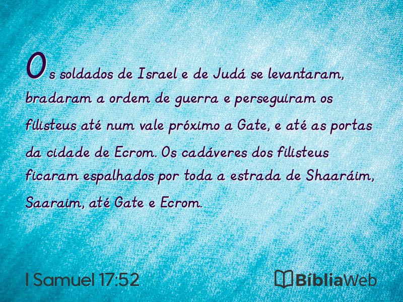 I Samuel 17:52 em imagem para compartilhar