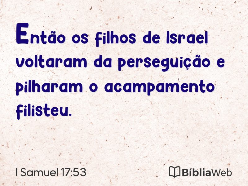 I Samuel 17:53 em imagem para compartilhar