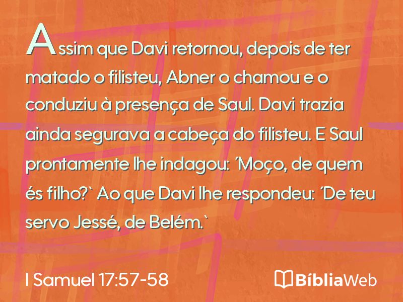 I Samuel 17:57-58 em imagem para compartilhar