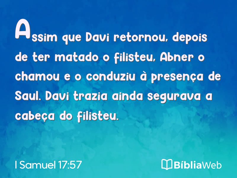 I Samuel 17:57 em imagem para compartilhar
