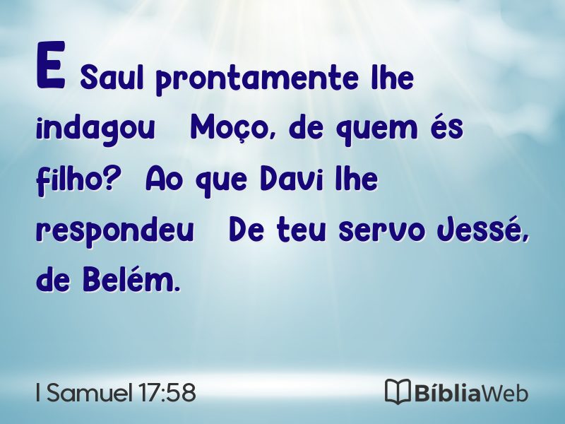 I Samuel 17:58 em imagem para compartilhar