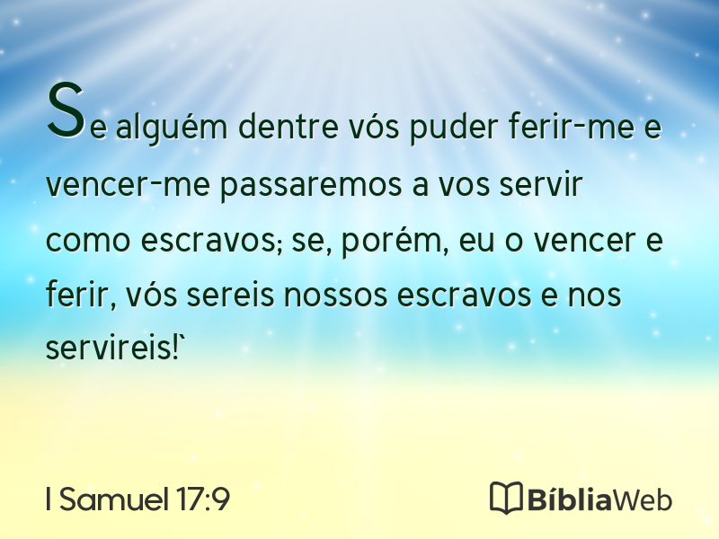I Samuel 17:9 em imagem para compartilhar
