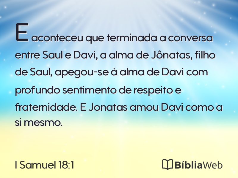 I Samuel 18:1 em imagem para compartilhar