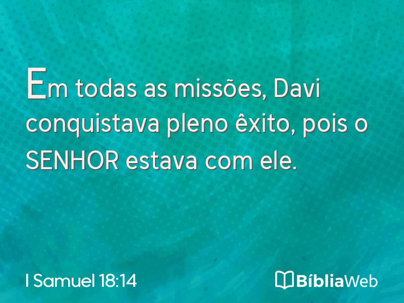 I Samuel 18:14 em imagem para compartilhar