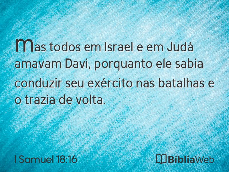I Samuel 18:16 em imagem para compartilhar