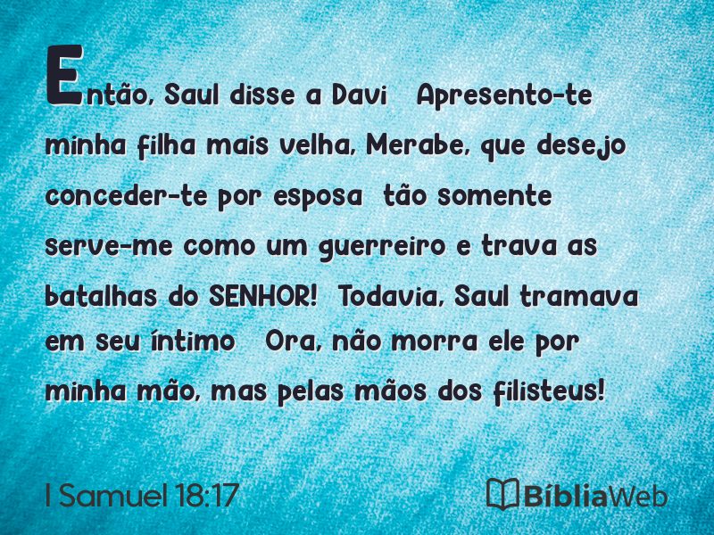 I Samuel 18:17 em imagem para compartilhar