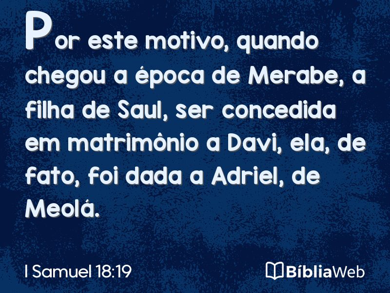 I Samuel 18:19 em imagem para compartilhar