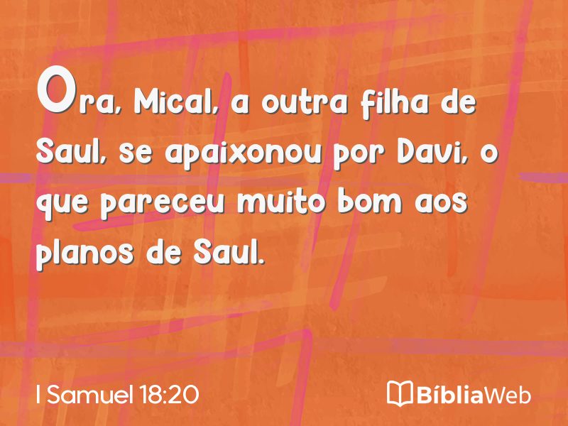 I Samuel 18:20 em imagem para compartilhar