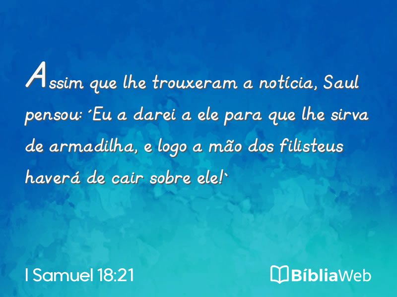 I Samuel 18:21 em imagem para compartilhar