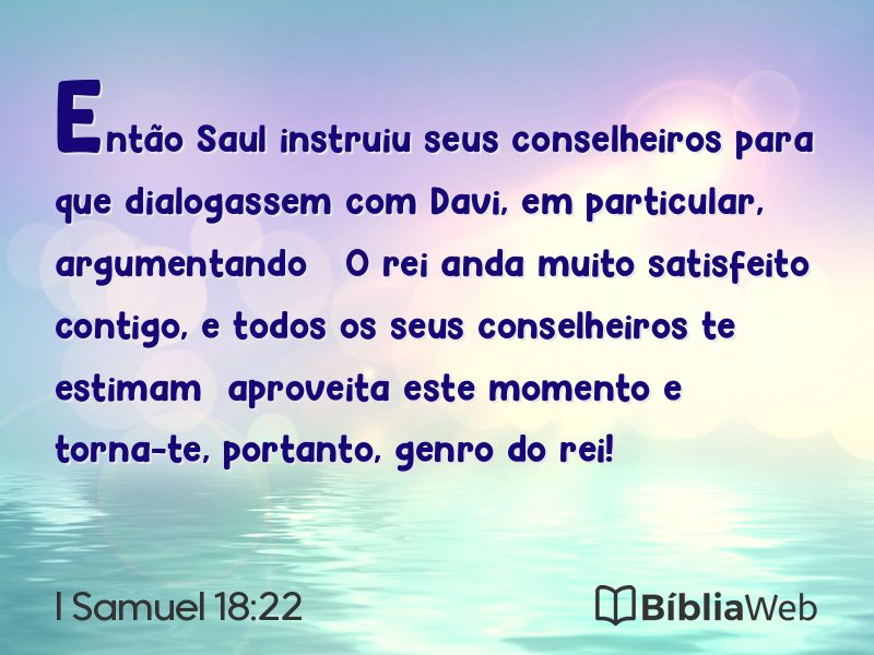 I Samuel 18:22 em imagem para compartilhar