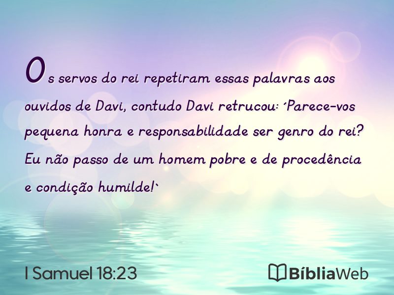 I Samuel 18:23 em imagem para compartilhar