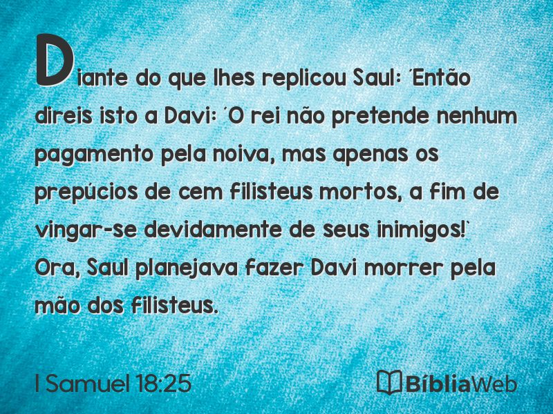 I Samuel 18:25 em imagem para compartilhar