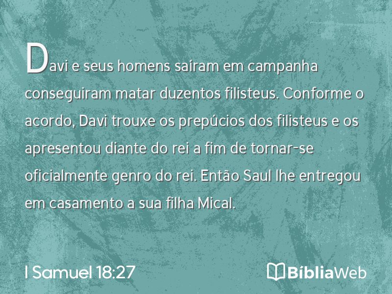 I Samuel 18:27 em imagem para compartilhar