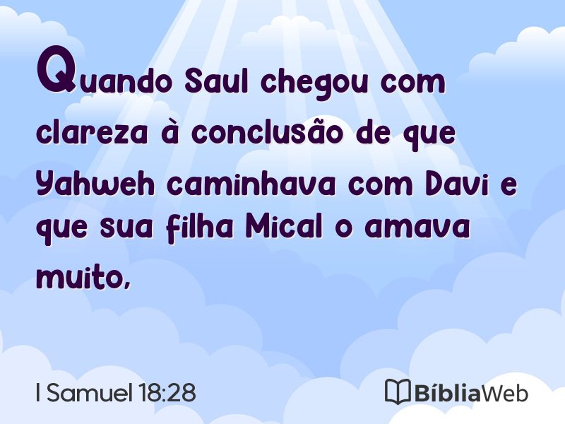 I Samuel 18:28 em imagem para compartilhar