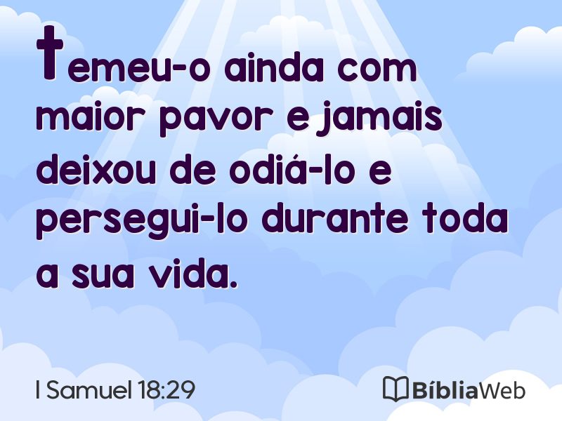I Samuel 18:29 em imagem para compartilhar