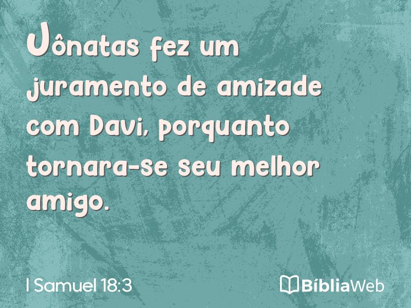 I Samuel 18:3 em imagem para compartilhar