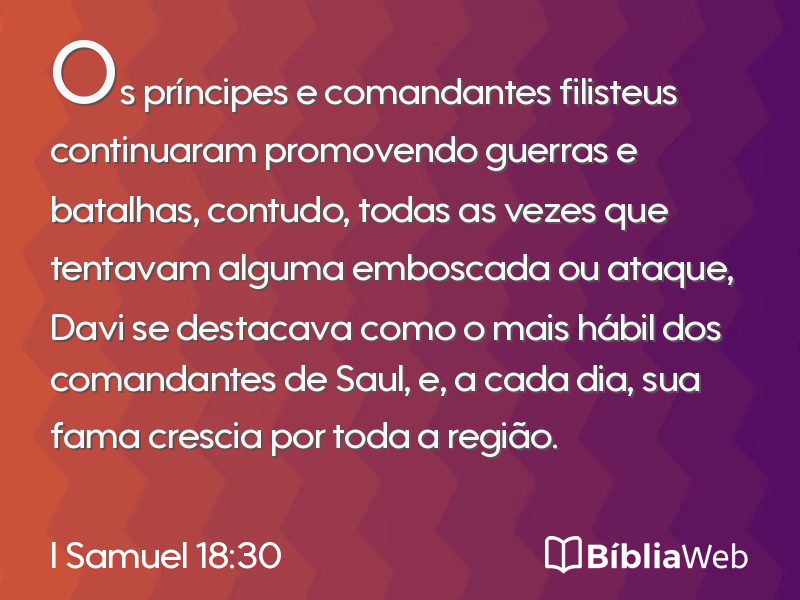 I Samuel 18:30 em imagem para compartilhar