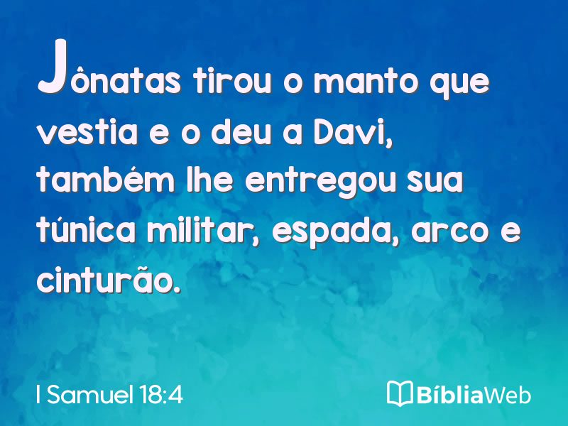 I Samuel 18:4 em imagem para compartilhar