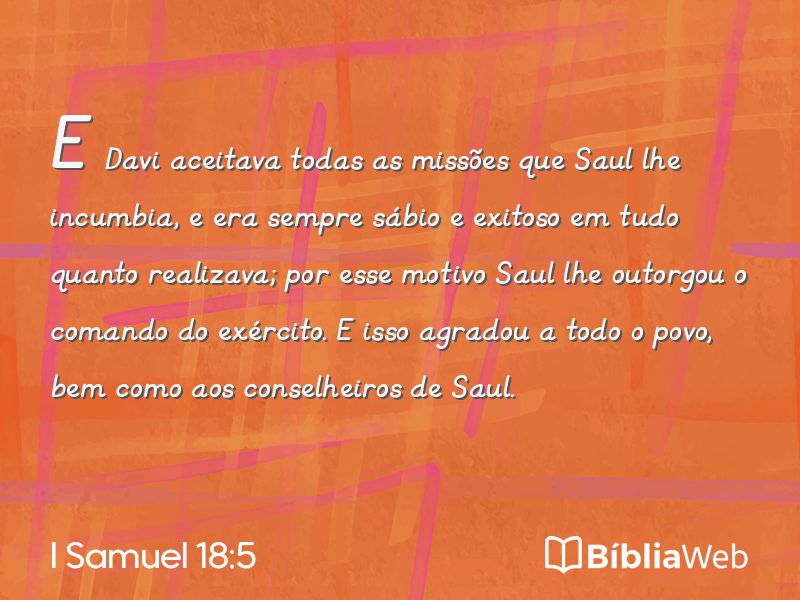 I Samuel 18:5 em imagem para compartilhar