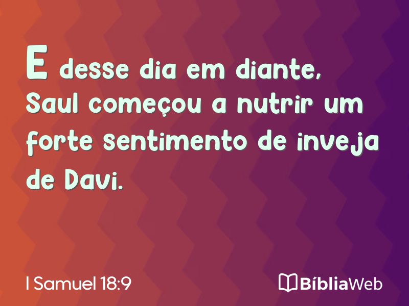 I Samuel 18:9 em imagem para compartilhar