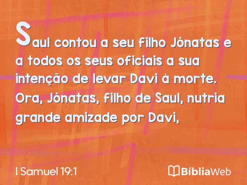 I Samuel 19:1 em imagem para compartilhar