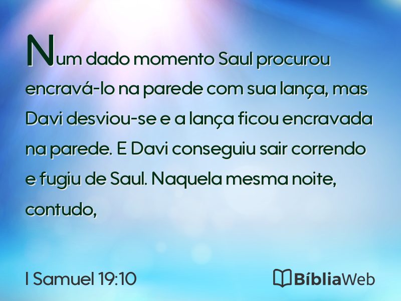 I Samuel 19:10 em imagem para compartilhar