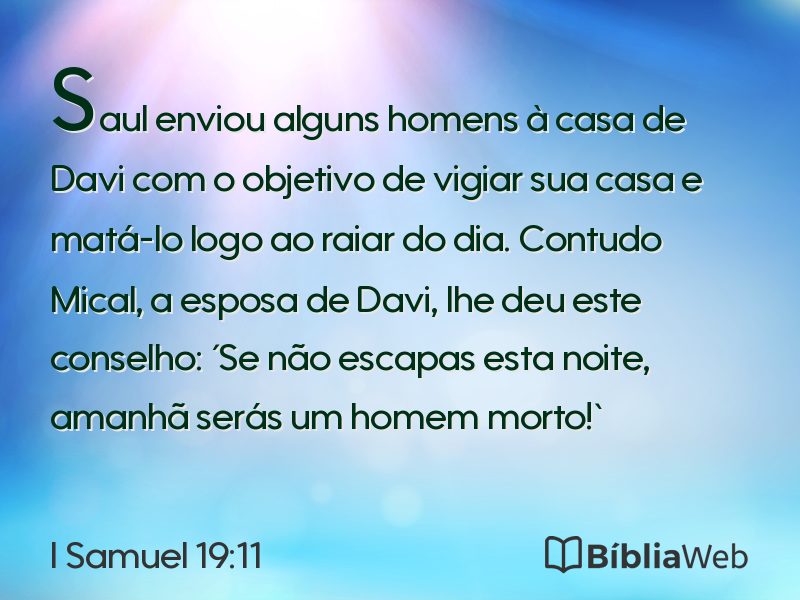 I Samuel 19:11 em imagem para compartilhar