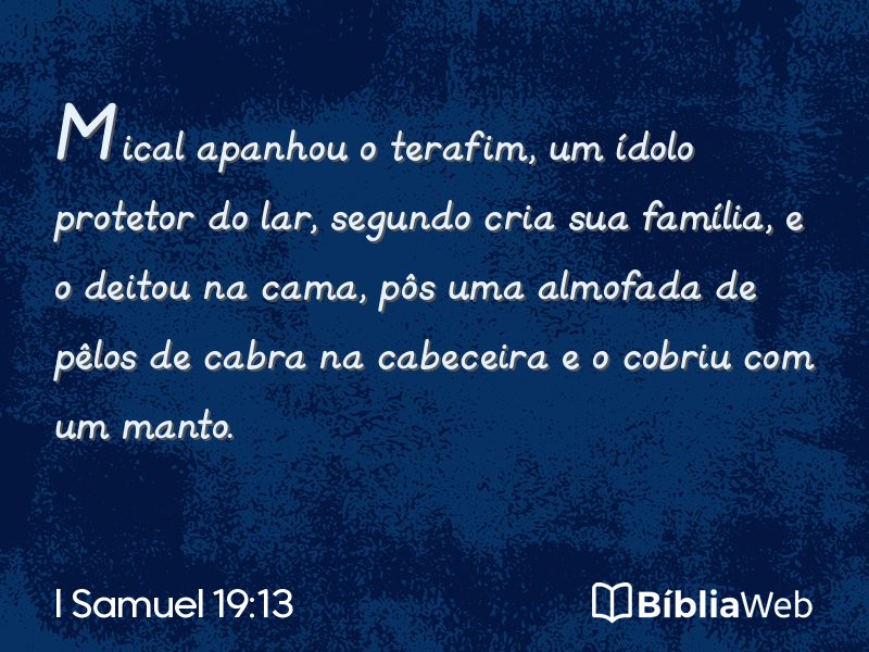 I Samuel 19:13 em imagem para compartilhar