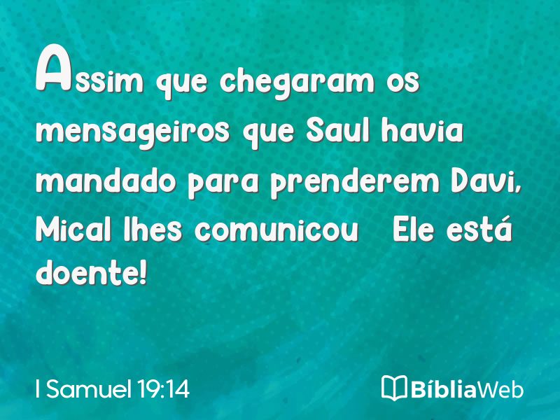 I Samuel 19:14 em imagem para compartilhar