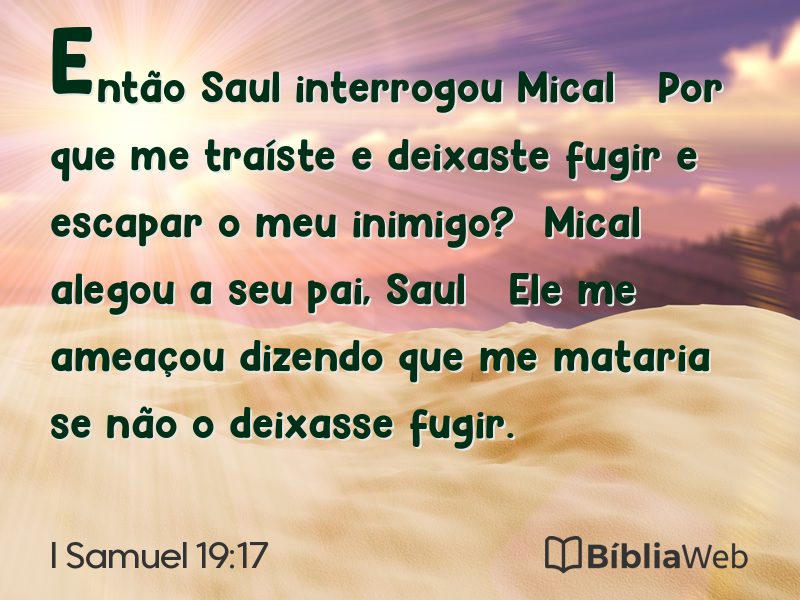 I Samuel 19:17 em imagem para compartilhar