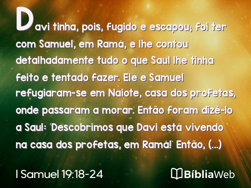 I Samuel 19:18-24 em imagem para compartilhar
