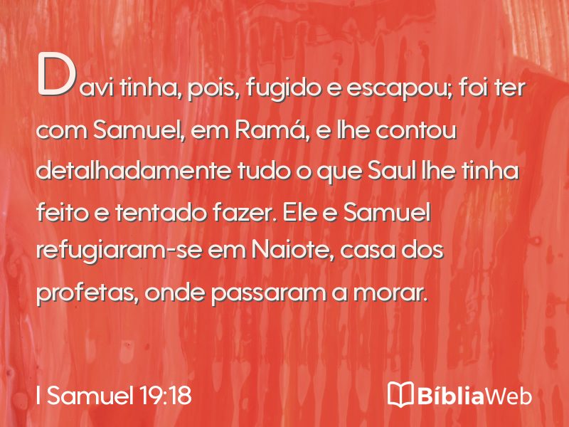 I Samuel 19:18 em imagem para compartilhar