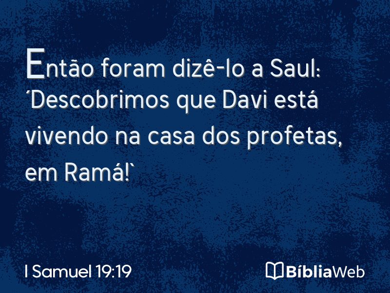 I Samuel 19:19 em imagem para compartilhar