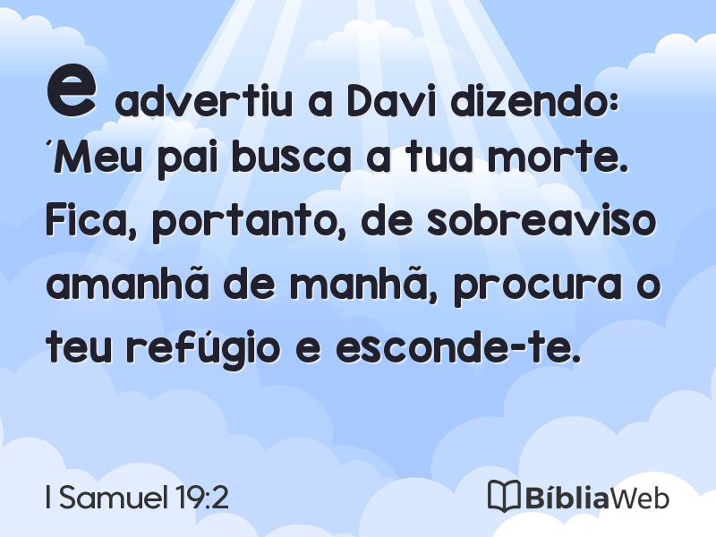 I Samuel 19:2 em imagem para compartilhar