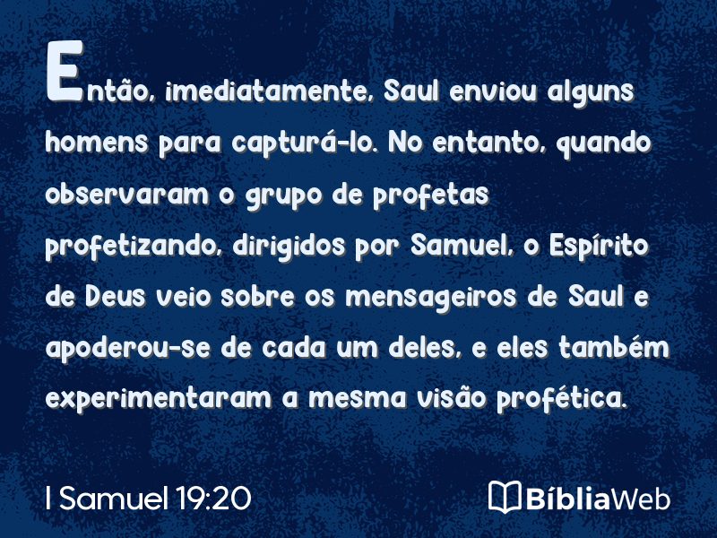 I Samuel 19:20 em imagem para compartilhar