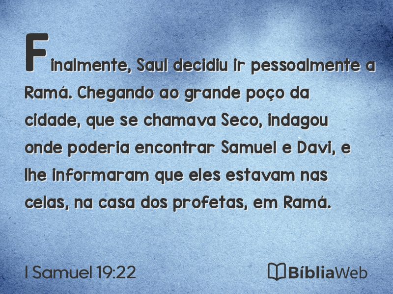 I Samuel 19:22 em imagem para compartilhar