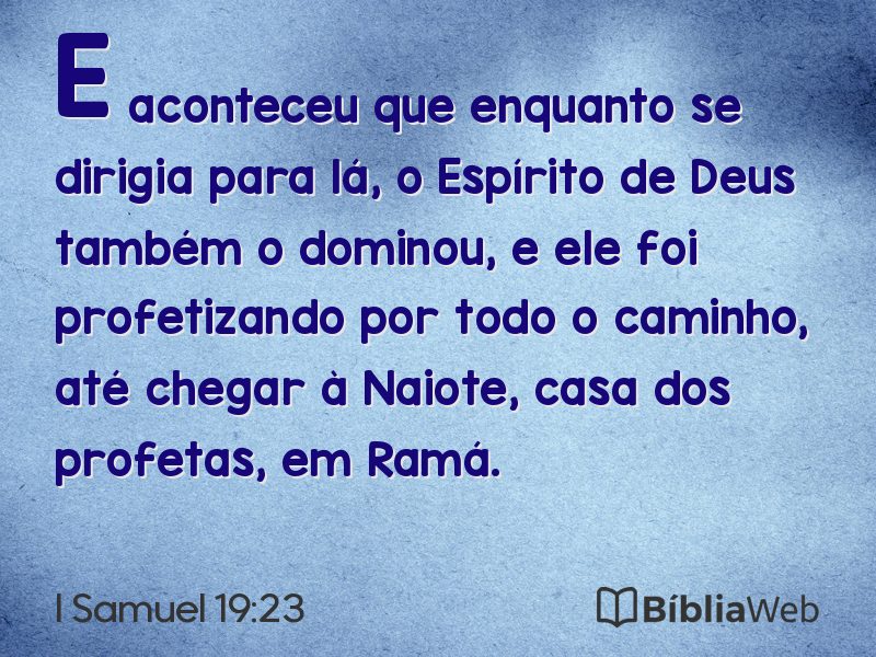 I Samuel 19:23 em imagem para compartilhar