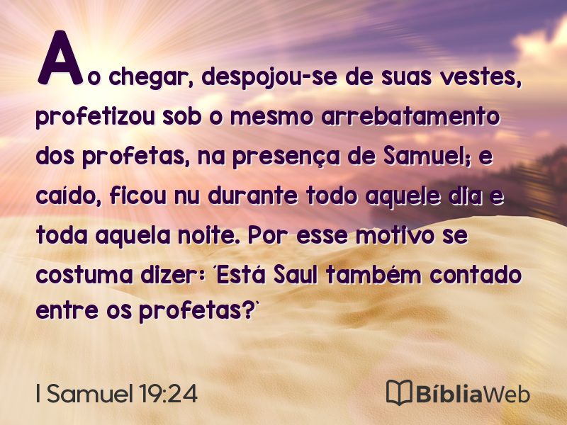 I Samuel 19:24 em imagem para compartilhar