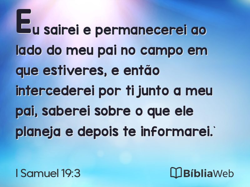 I Samuel 19:3 em imagem para compartilhar