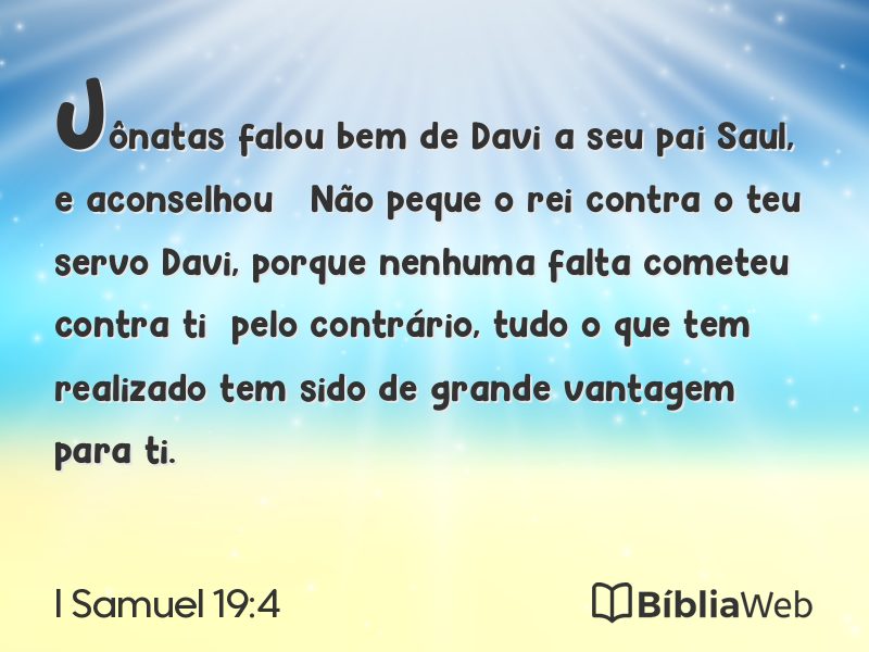 I Samuel 19:4 em imagem para compartilhar