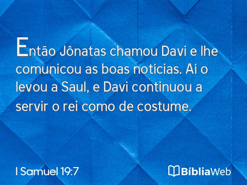 I Samuel 19:7 em imagem para compartilhar