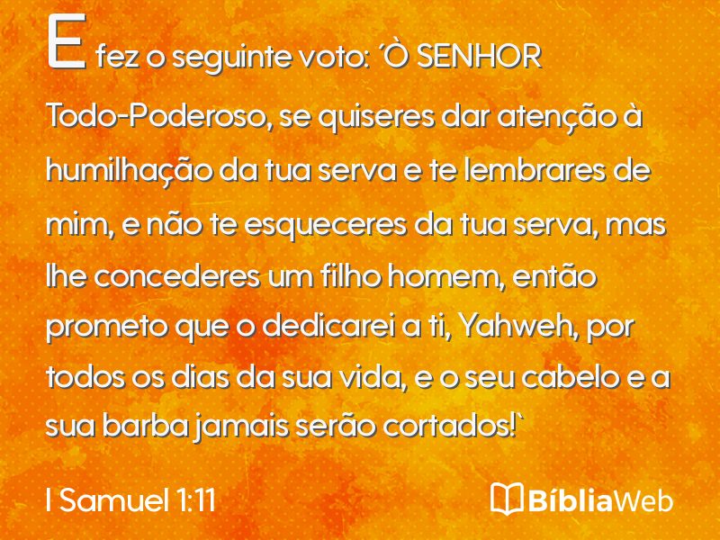 I Samuel 1:11 em imagem para compartilhar