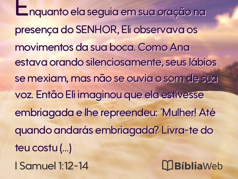 I Samuel 1:12-14 em imagem para compartilhar