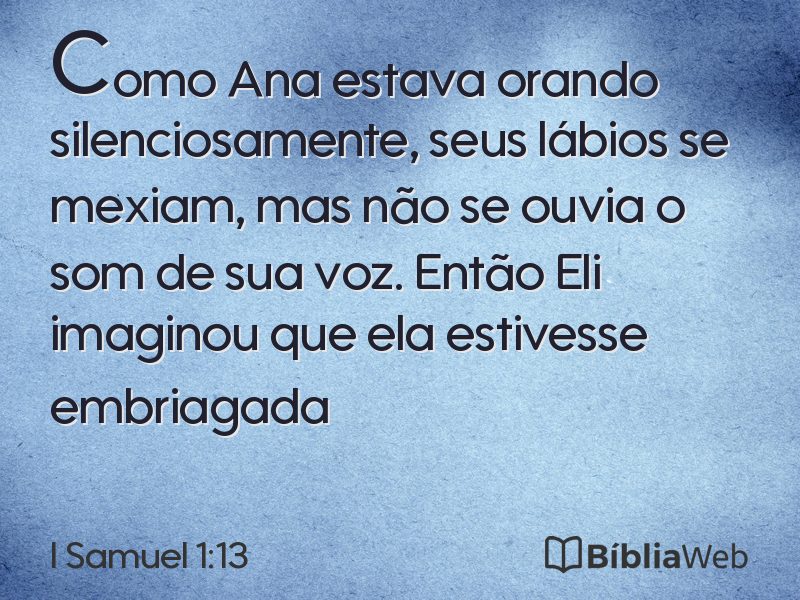 I Samuel 1:13 em imagem para compartilhar