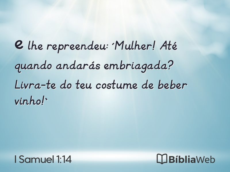 I Samuel 1:14 em imagem para compartilhar