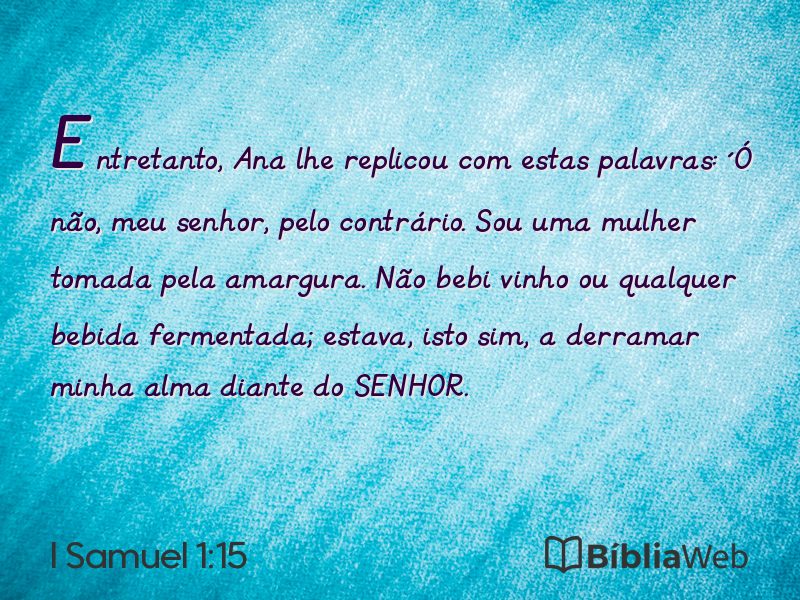 I Samuel 1:15 em imagem para compartilhar