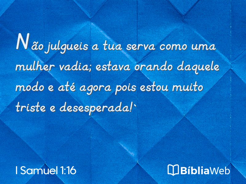 I Samuel 1:16 em imagem para compartilhar