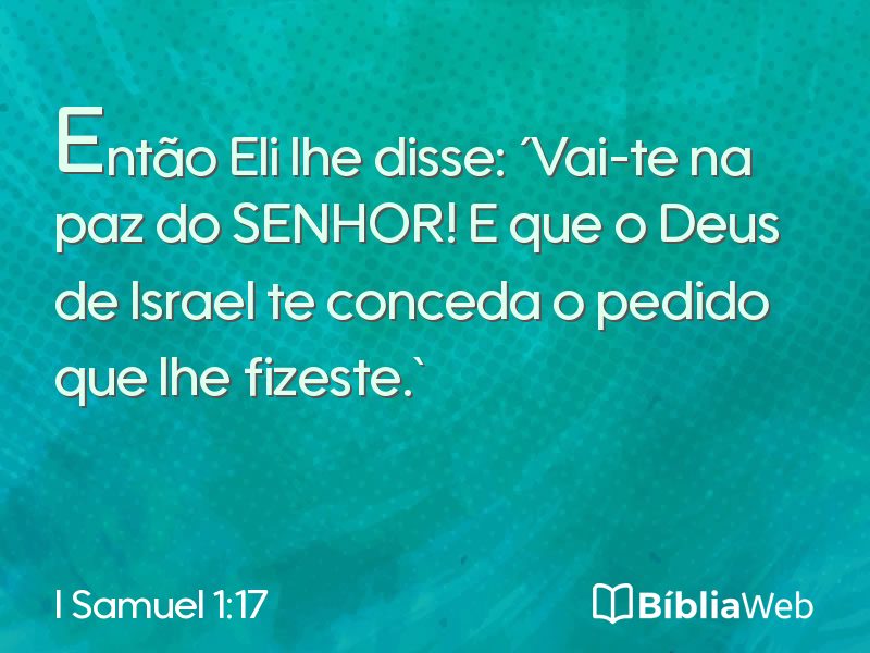 I Samuel 1:17 em imagem para compartilhar