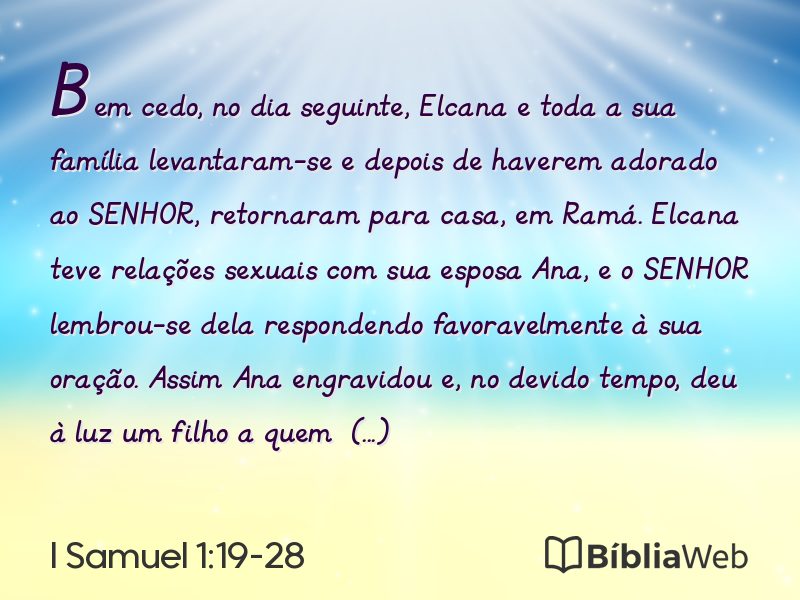 I Samuel 1:19-28 em imagem para compartilhar